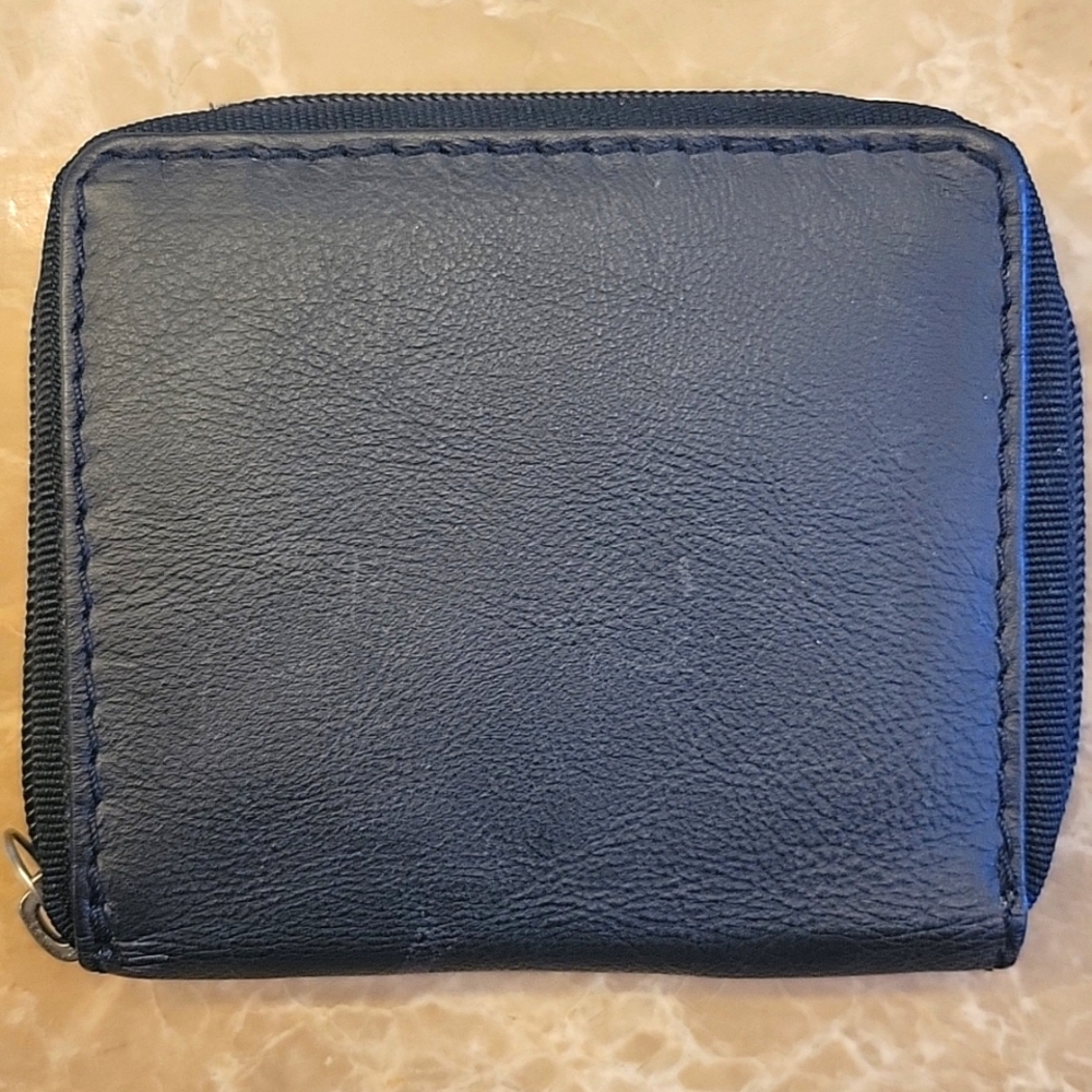 100% Black Leather Card Holder/Billfold